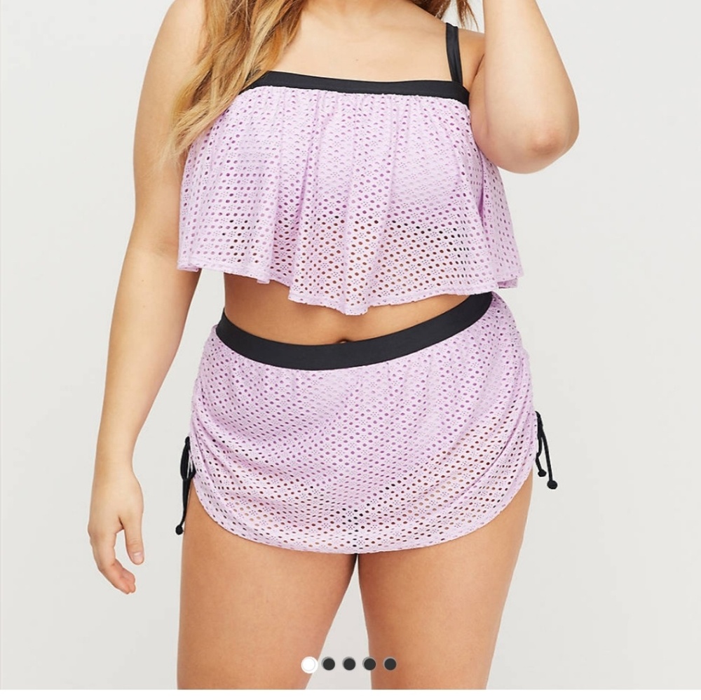 Cacique swim skirted bottoms plus size 14 NWT